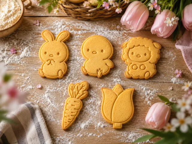 "Easter" Cookie Cutter + Stamp set (5 models)