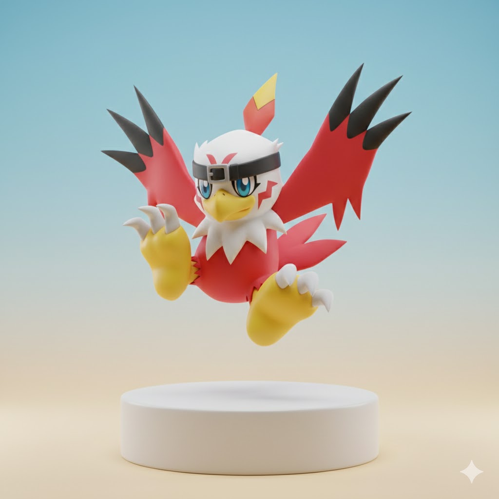 Hawkmon Digimon Creature Model