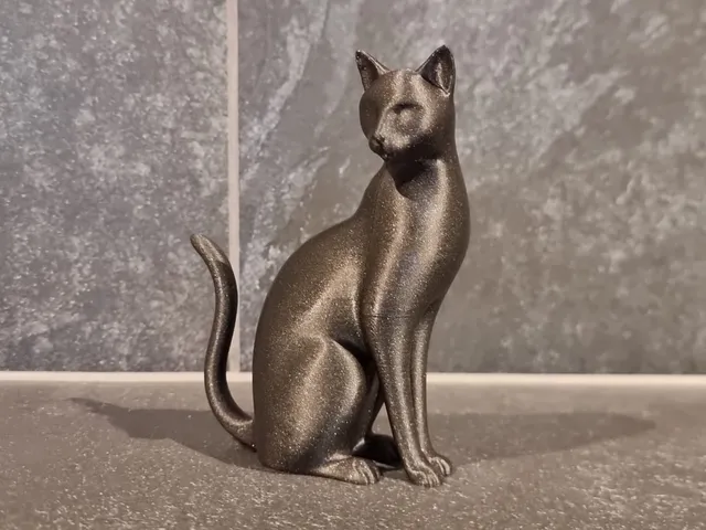 Elegant figurine of a sitting cat