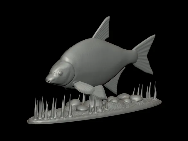 Common Bream Statue with Base