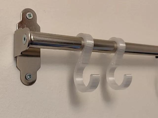 Hook for Ikea horizontal bar HULTARP