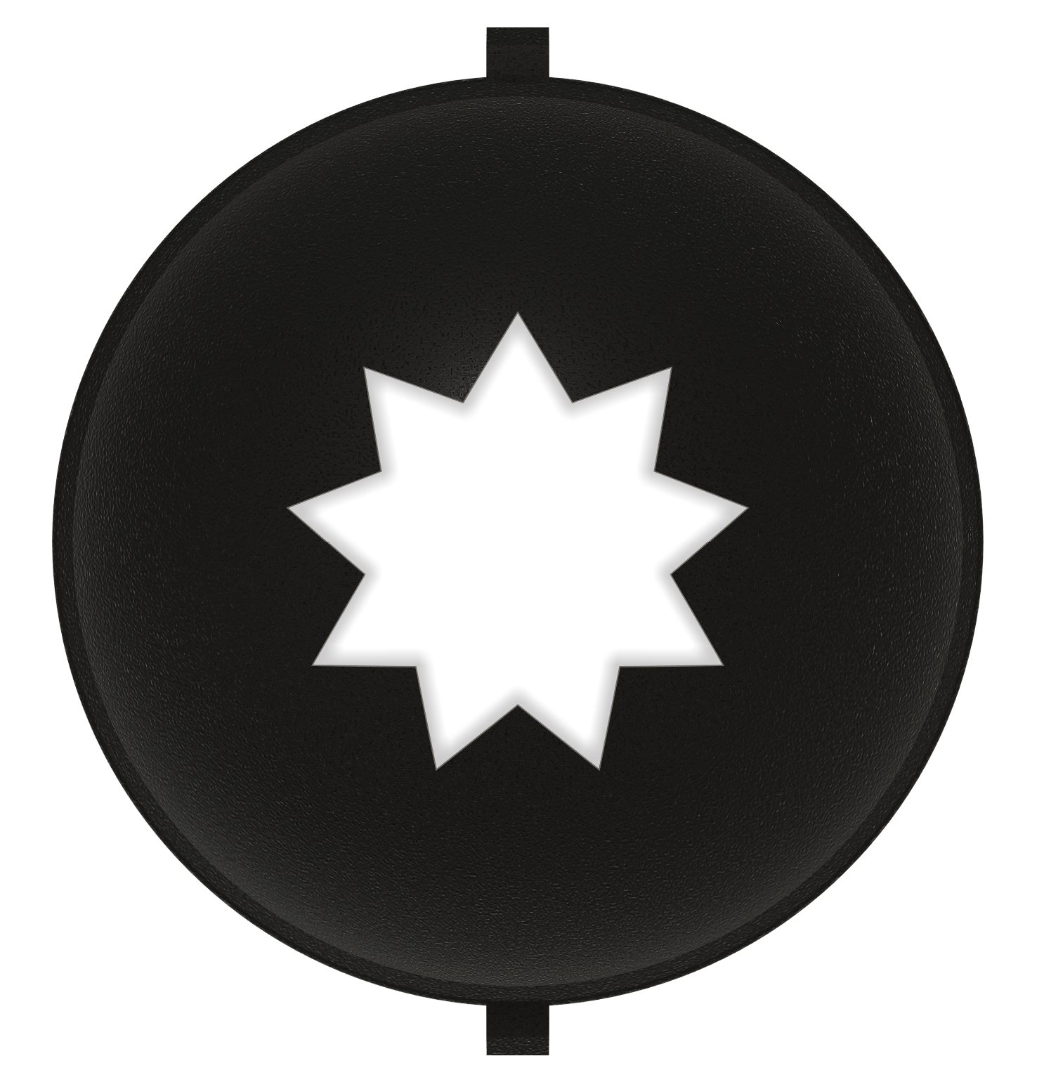 Golf - Golf Ball Stencil - Insert - Religious - Baha'i - 9 pointed Star - Marker