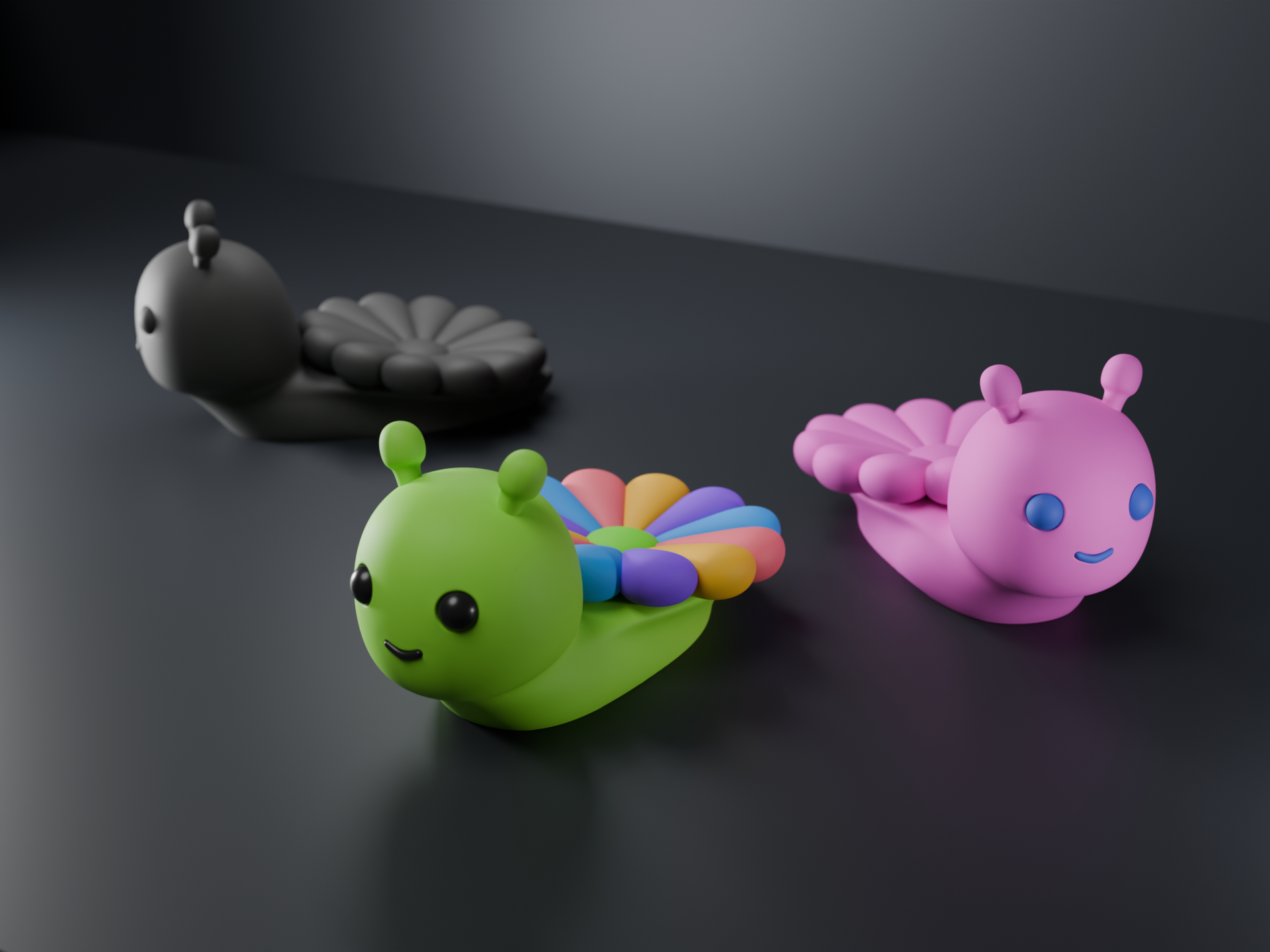 Cute Rainbow Snail – Fun Multicolor Print with Playful Design