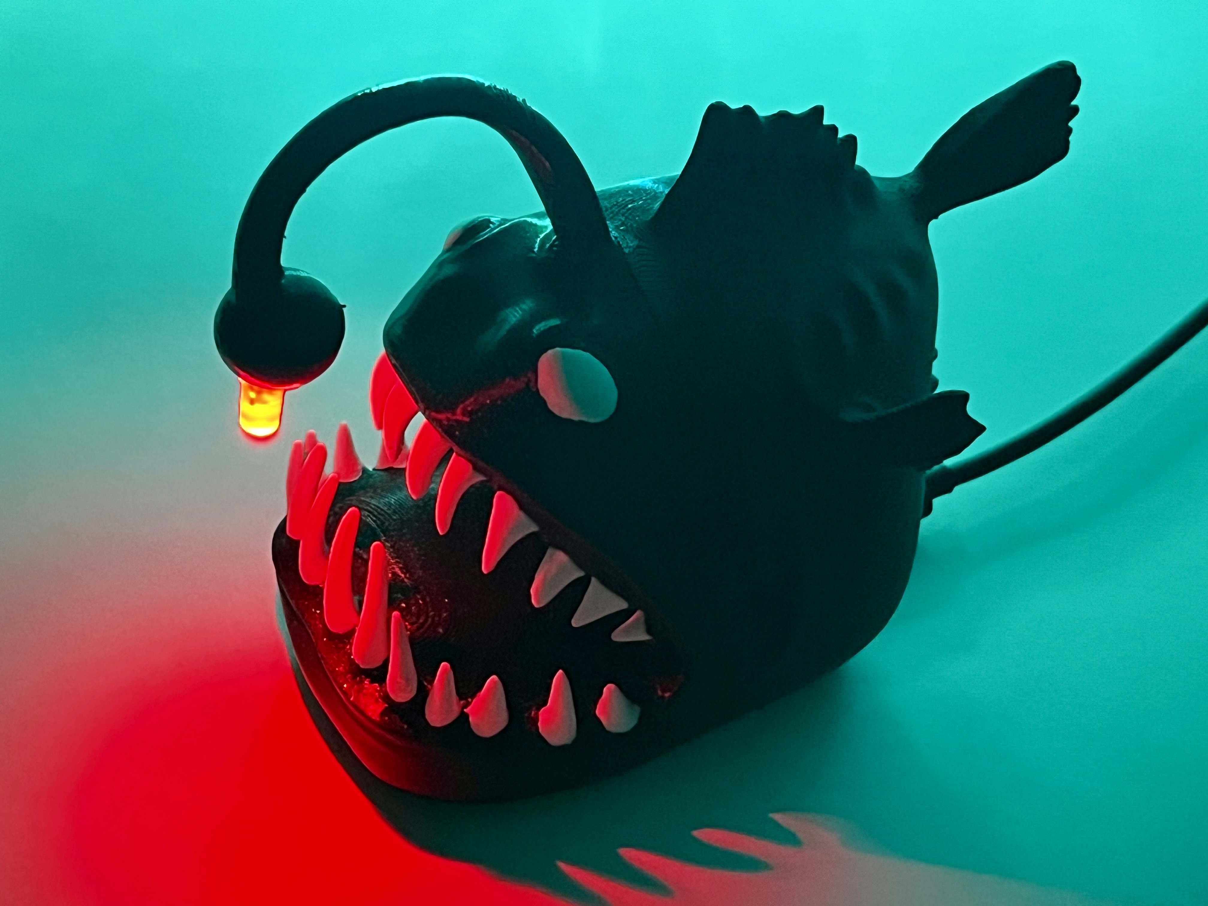 Angler fish figurine/lamp - Aquatic Life Series/ Halloween