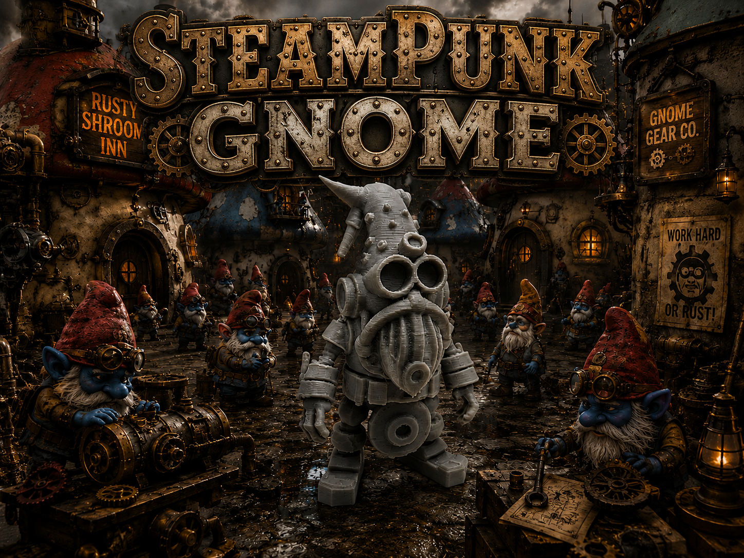 AI Steampunk Gnome - artificial intelligence