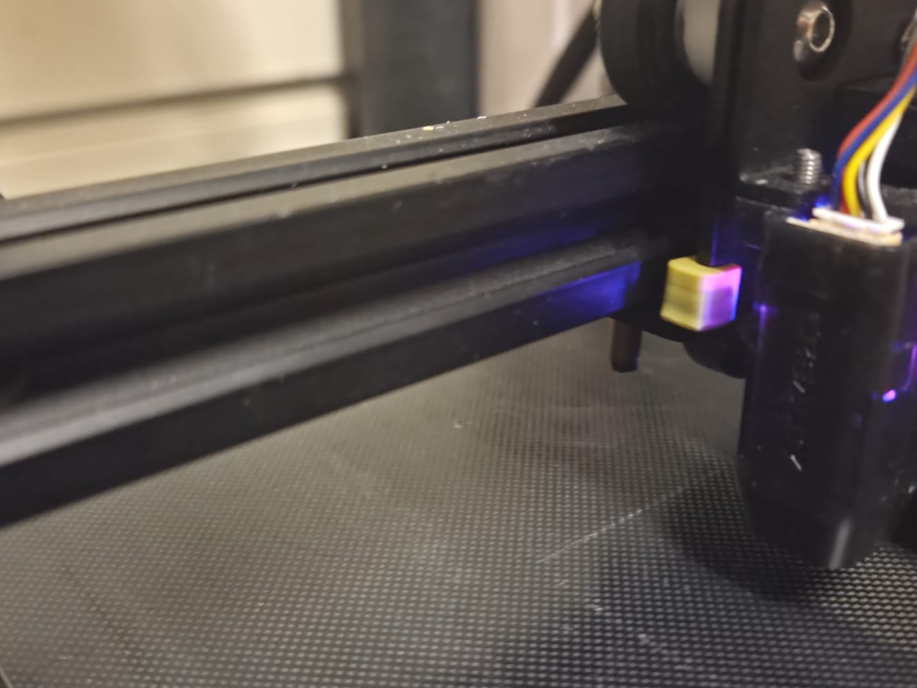 Background and X axis spacer for Ender-3 Upgrade X-Stepper Cover (radioactive)