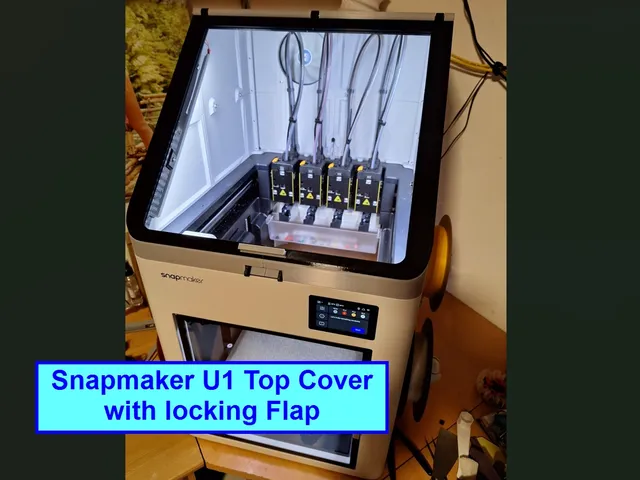 Snapmaker U1 Top Cover with locking Flap and LEDs Remix