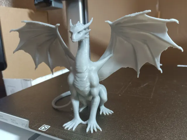 Sitting Dragon with Wings Spread