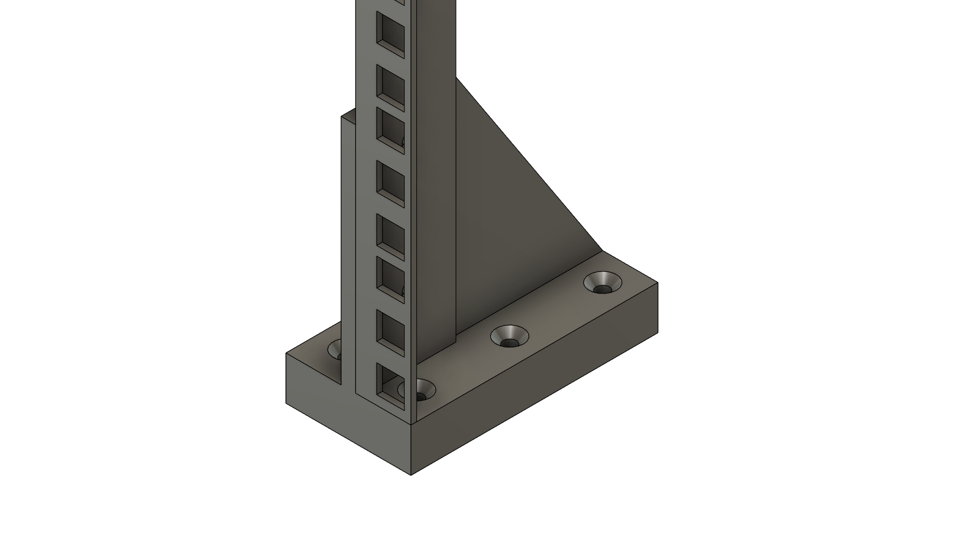 Rack strip mounting brackets