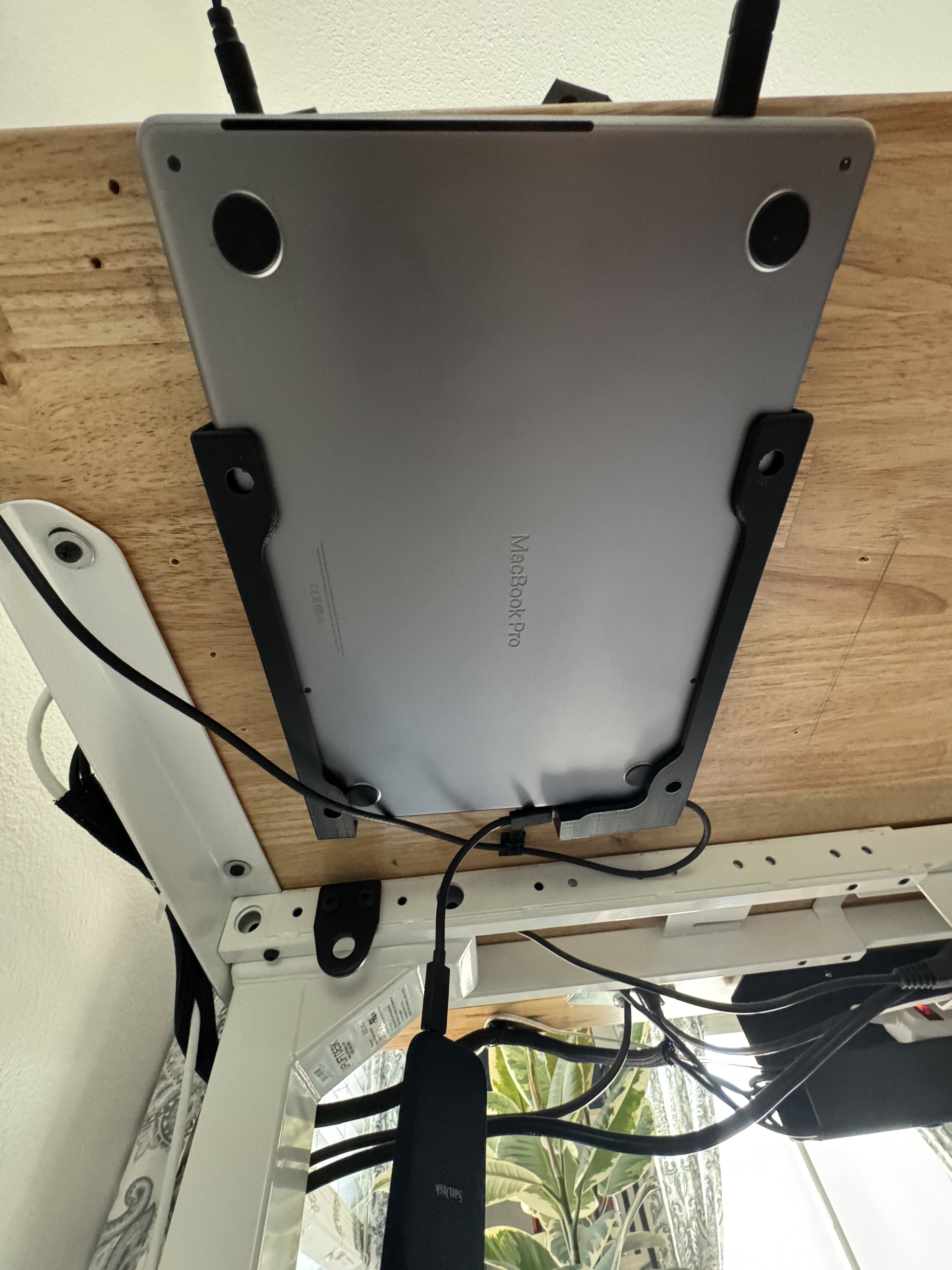 Underdesk MacBook Pro hanger