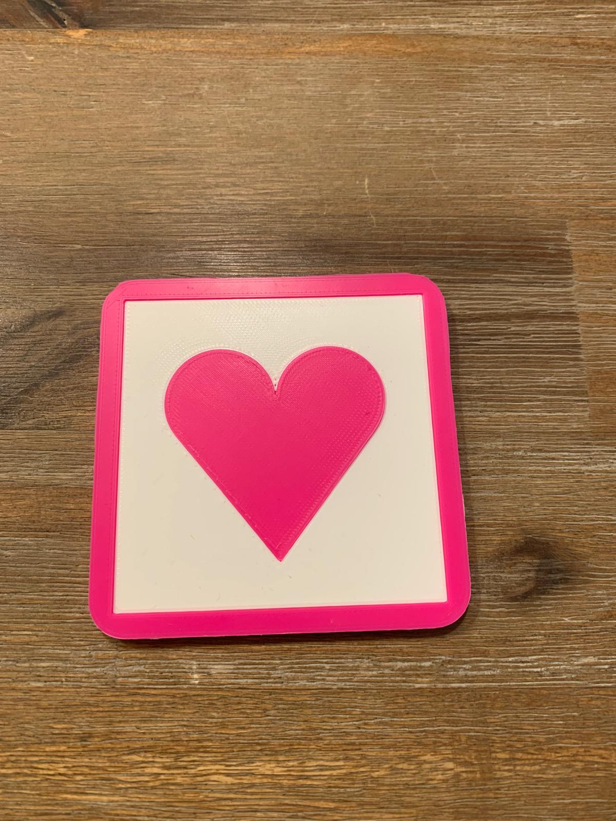 Multi-Part Click-Together Heart Coaster
