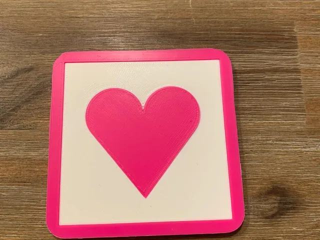 Multi-Part Click-Together Heart Coaster