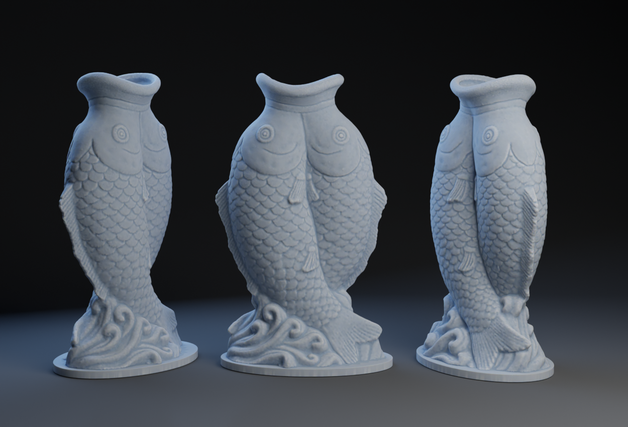Intertwined Fish Vase