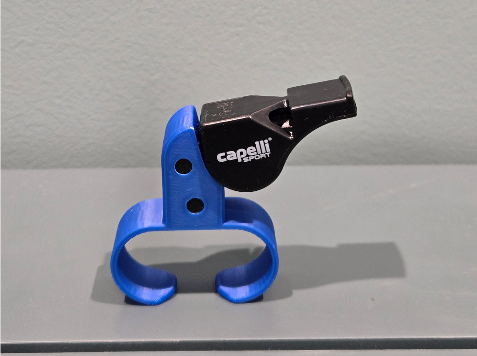 Grip for standard soccer whistle (fully 3D printed)