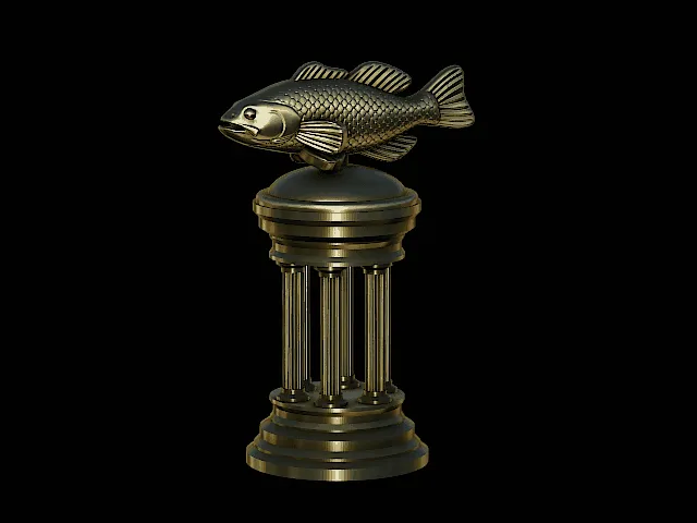 Cartoon Largemouth Bass Trophy – Design 1