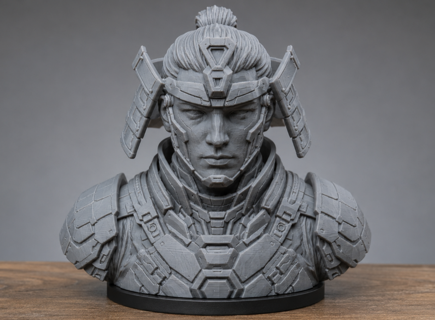 Samurai-Statue Bust