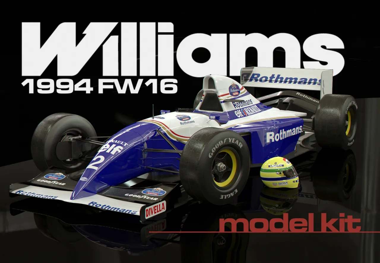 Ayrton Senna＇s Williams FW16: F1/Formula 1 Car Model Kit by CASE 