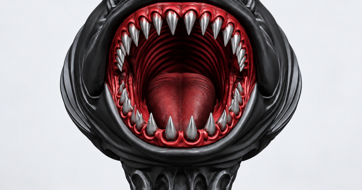 Abyssal Maw – Shark Head TH8S Shifter Knob + Adapter by Nicholas