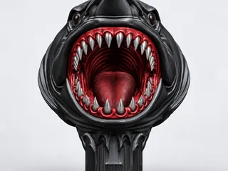 Abyssal Maw – Shark Head TH8S Shifter Knob + Adapter by Nicholas