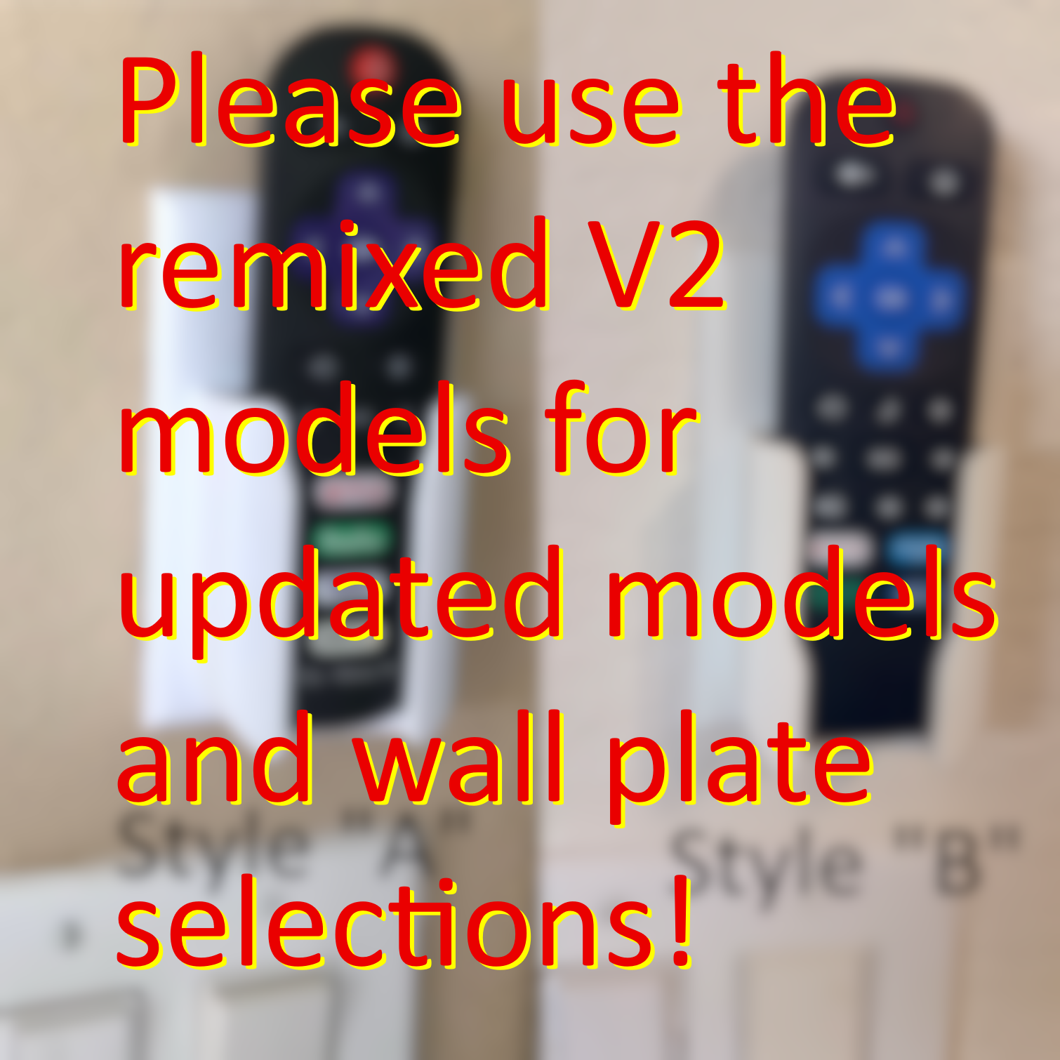 Roku Remote Wall Plate Holder