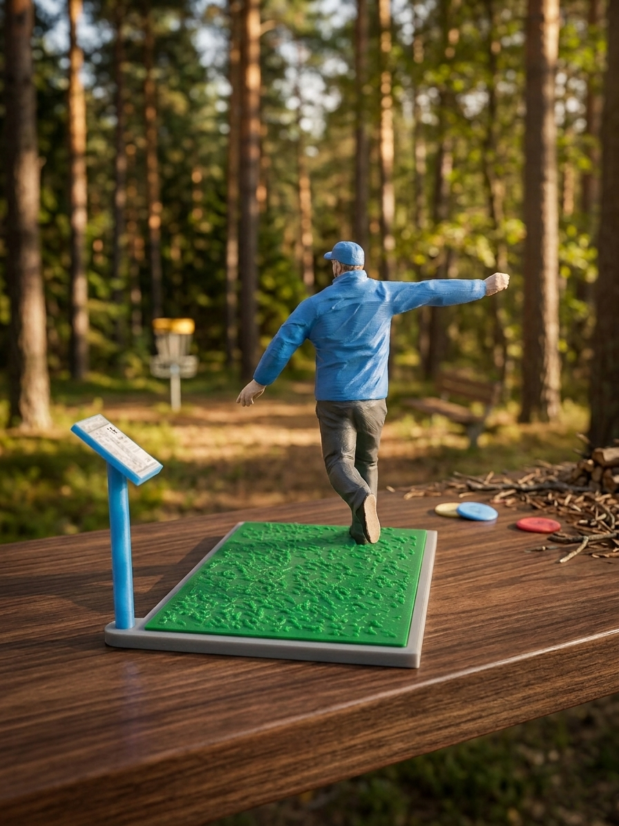 Disc Golf Player & Tee