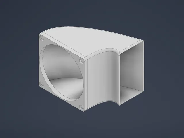 PC Exhaust Duct — 90° Magnetic Fan Duct for 80/92mm Case Fans