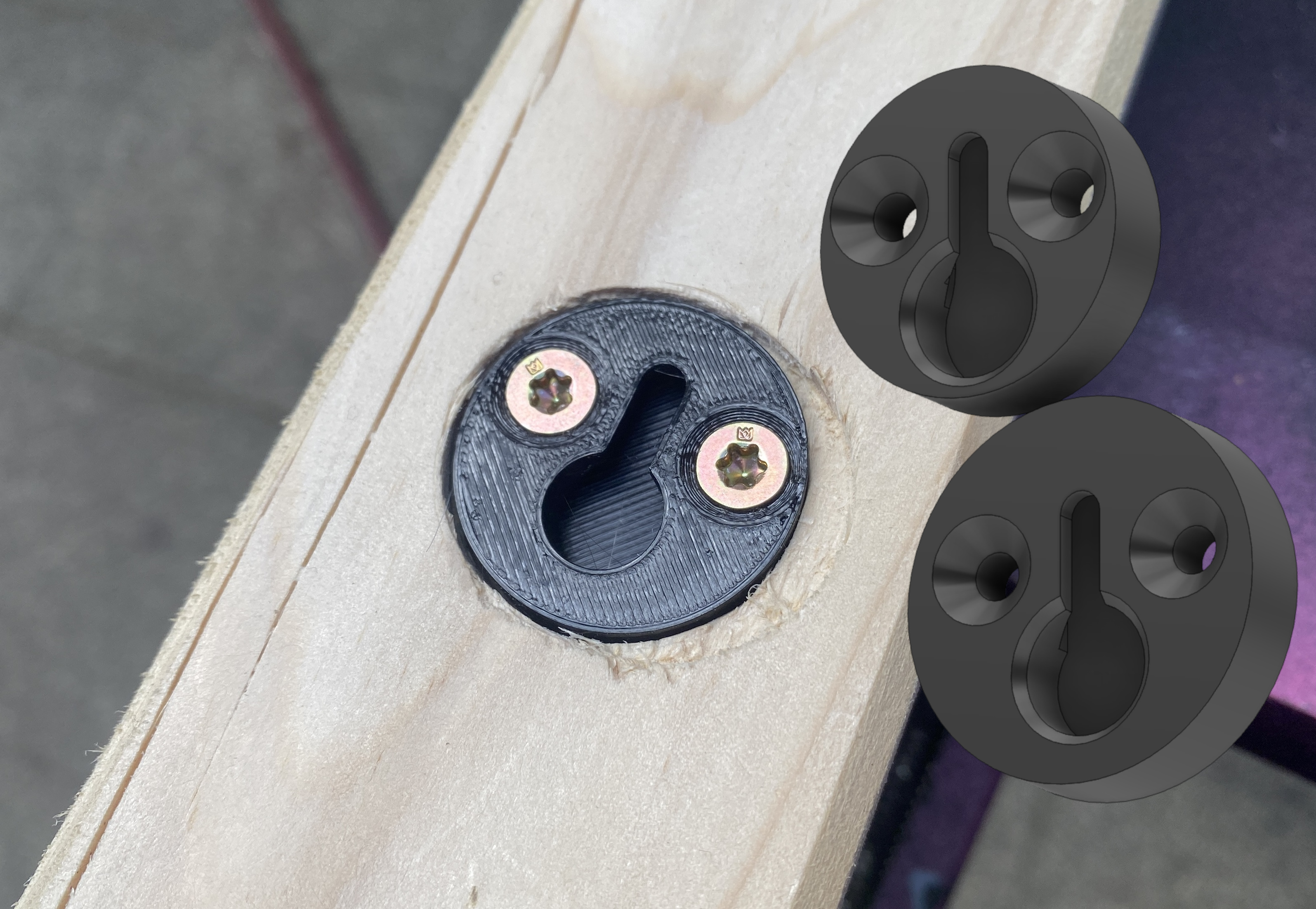 Insertable Wallhook for wooden parts