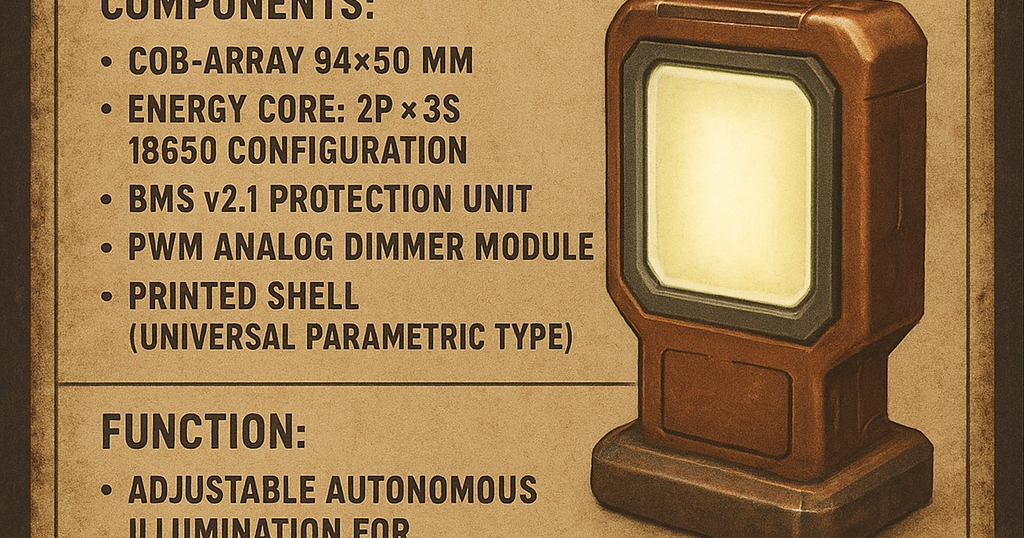 BLM-LAMP-12V-COB + Diffuser by Шевченко Володимир | Download free STL model | Printables.com - 3D model önizlemesi
