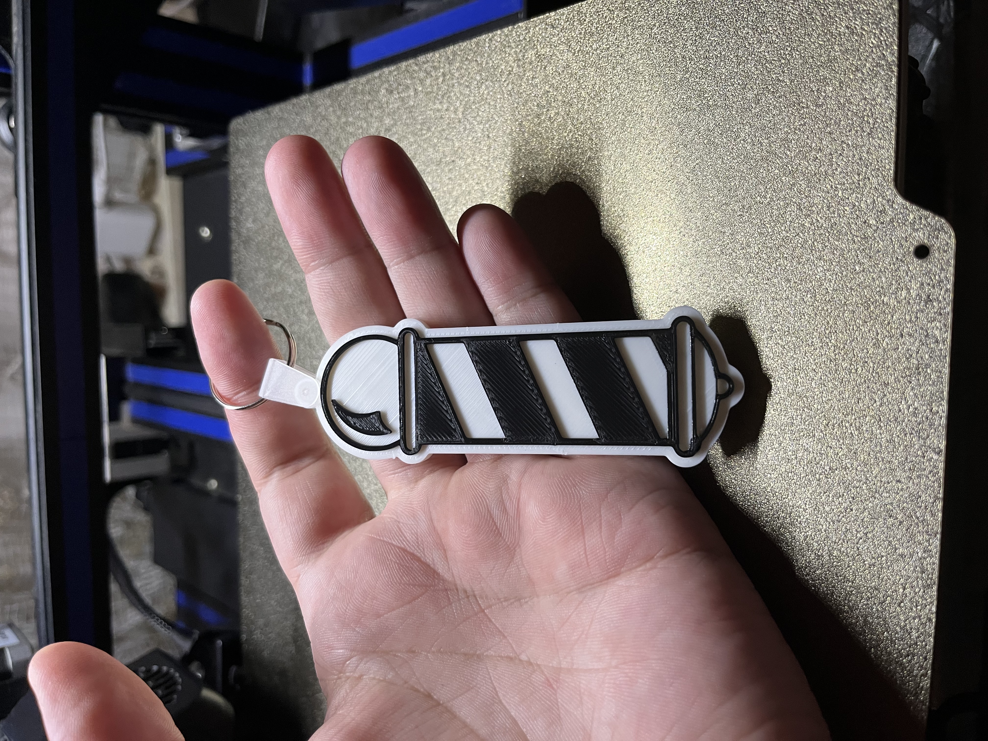 Barber Pole NFC Keychain – Two Sizes