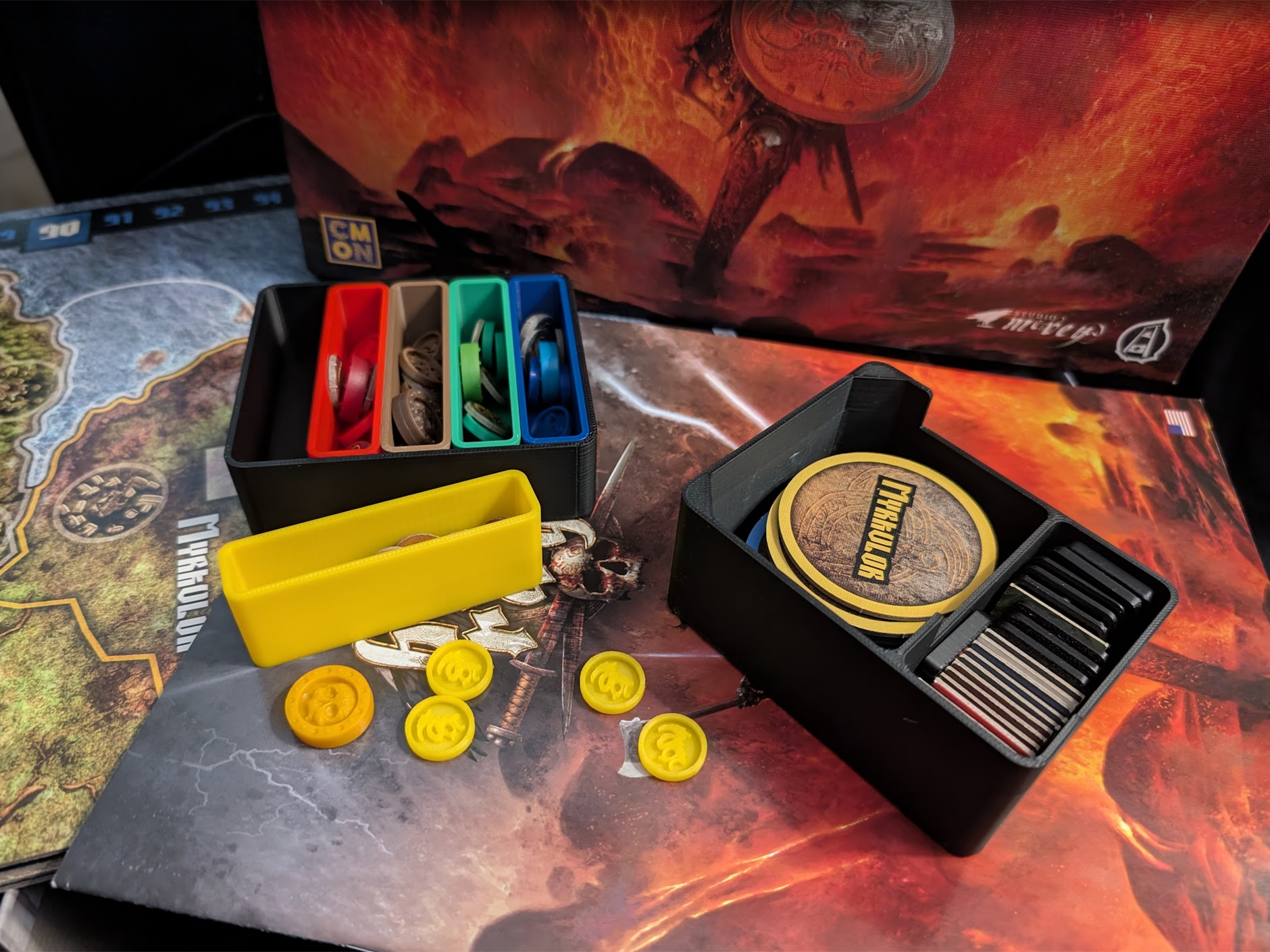 Blood Rage + 5P - Player Piece Organizer Inserts