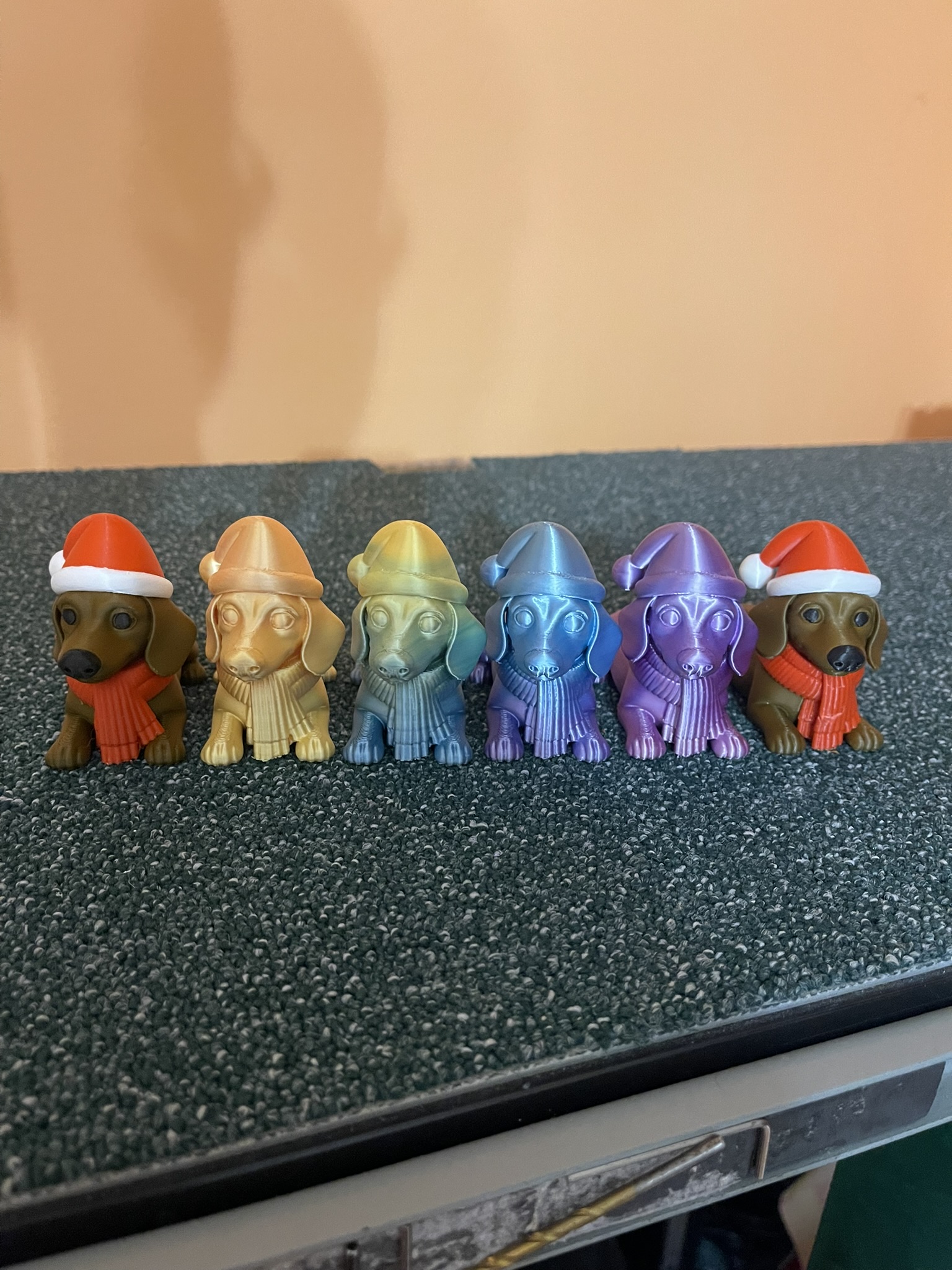 Dachshund in Festive Style – Cartoon Figurine