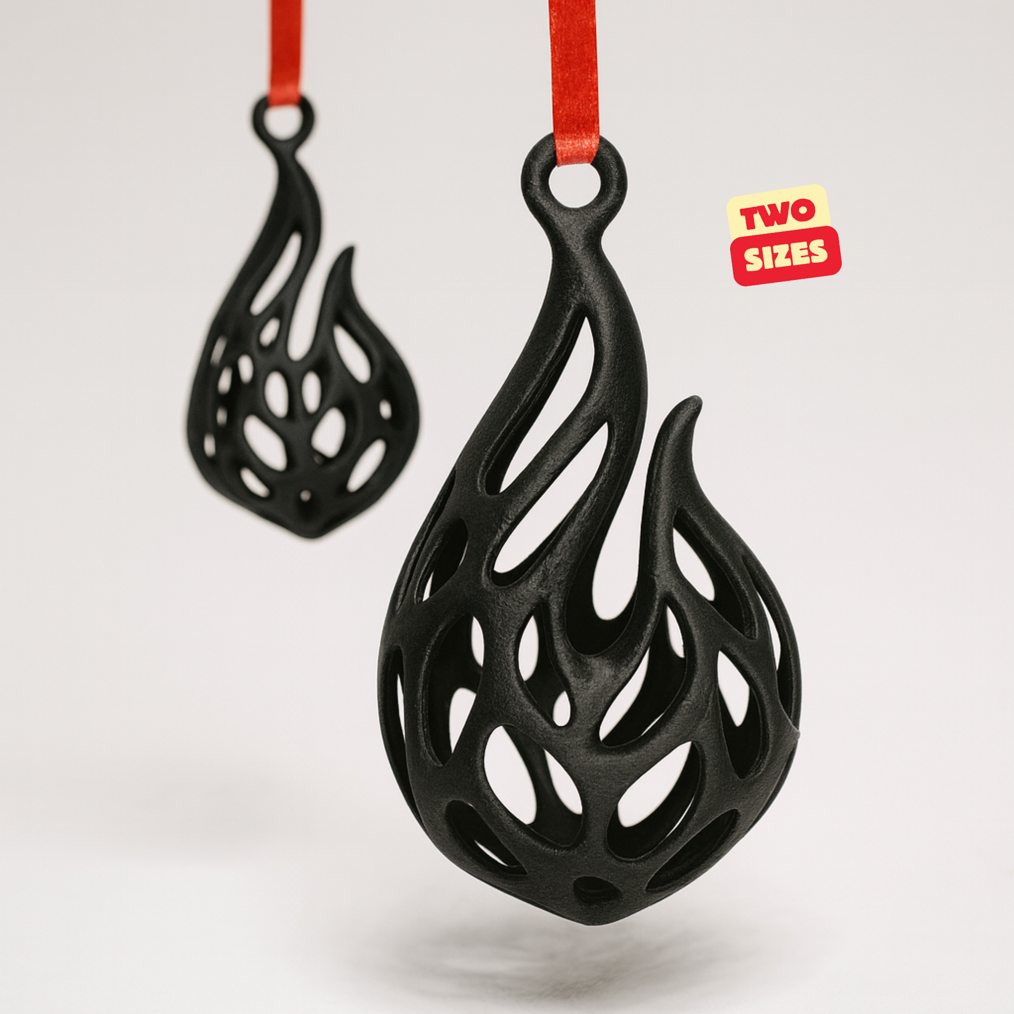 FLAME ORNAMENT VORONOI / CHRISTMAS TREE DECOR / HOMEDECOR / DECOR / DECORATIONS / DESIGNER — miniatura 3