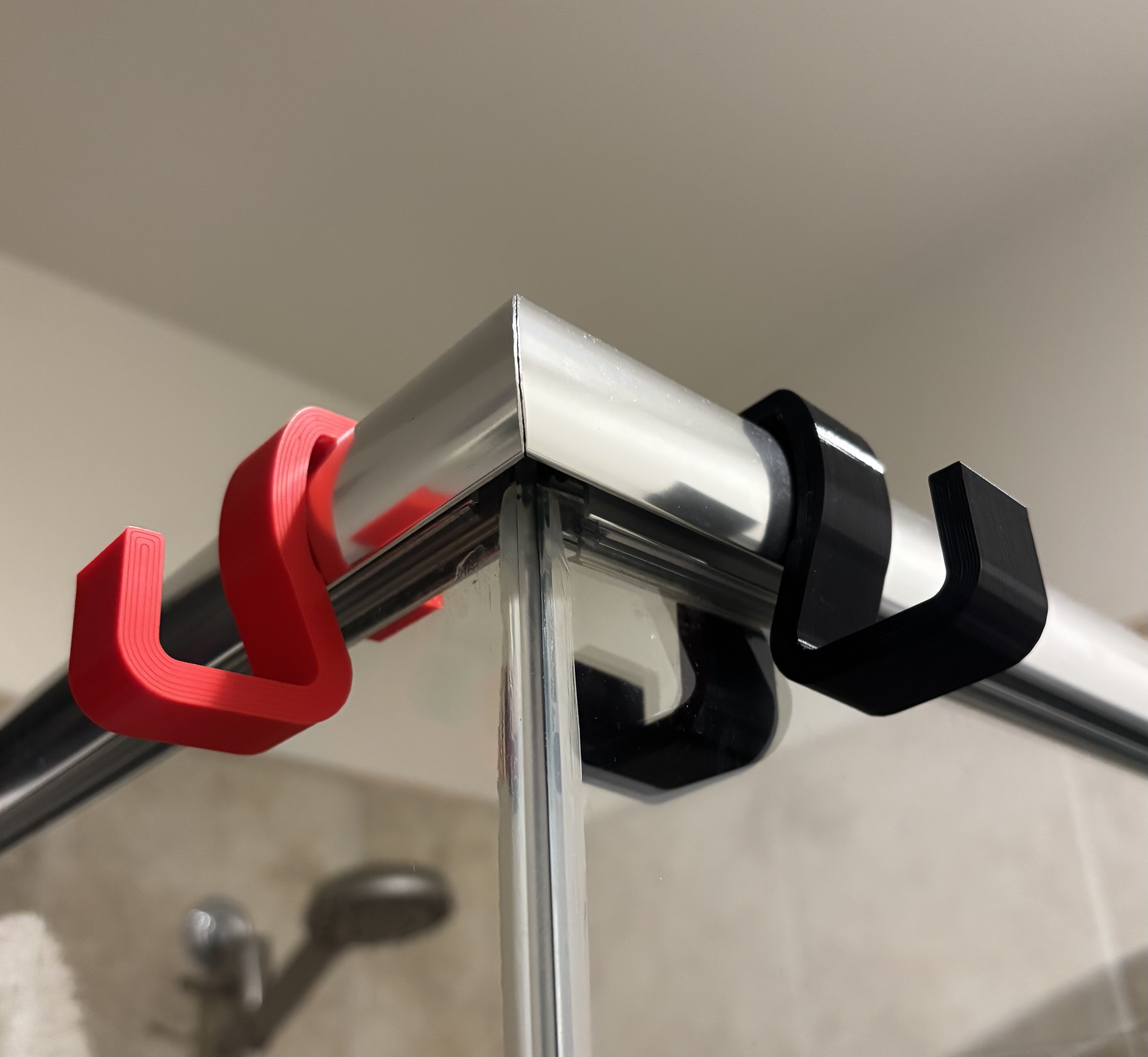 Shower Glass Wall Single and Double Hanging Hooks