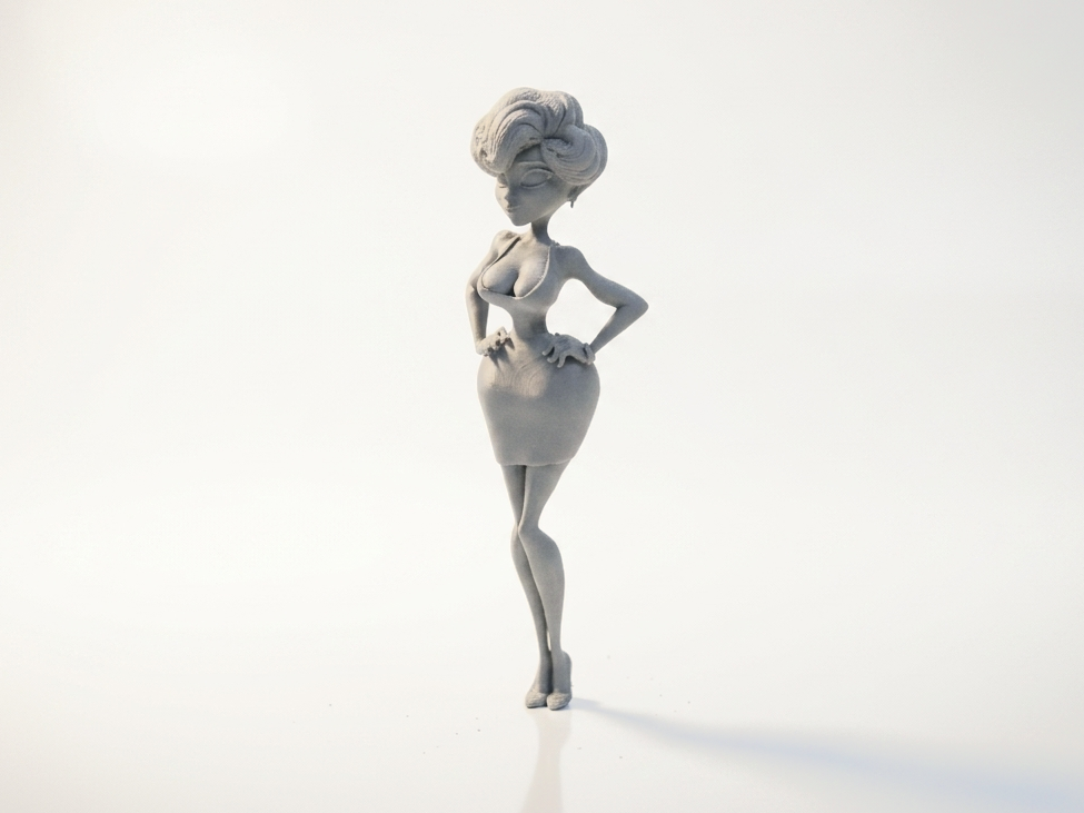 Curvy Lady Figurine Female Figure 3D Printable