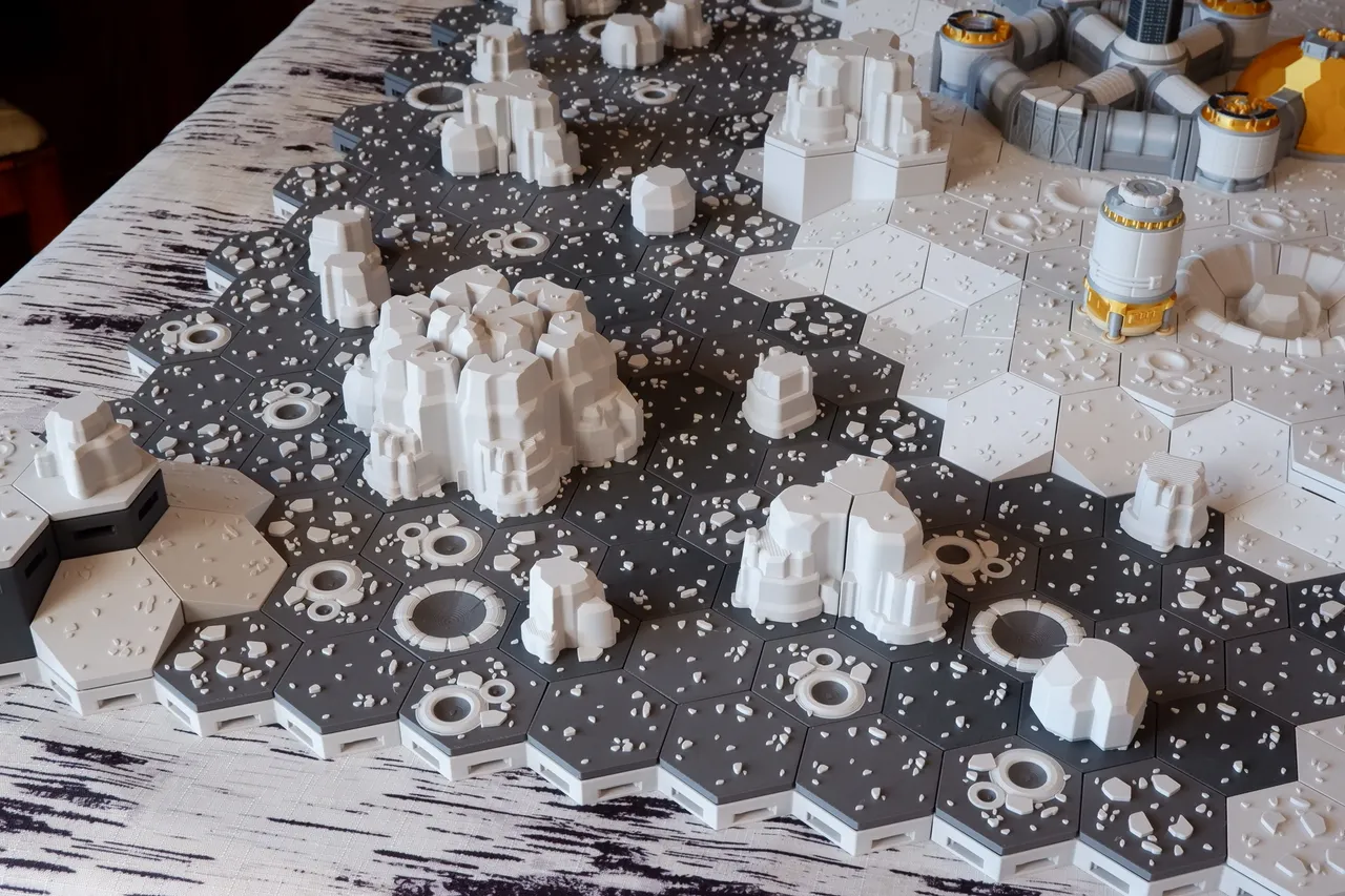 FDMecha Hex Terrain - Lunar Landscape Full Set by James Big