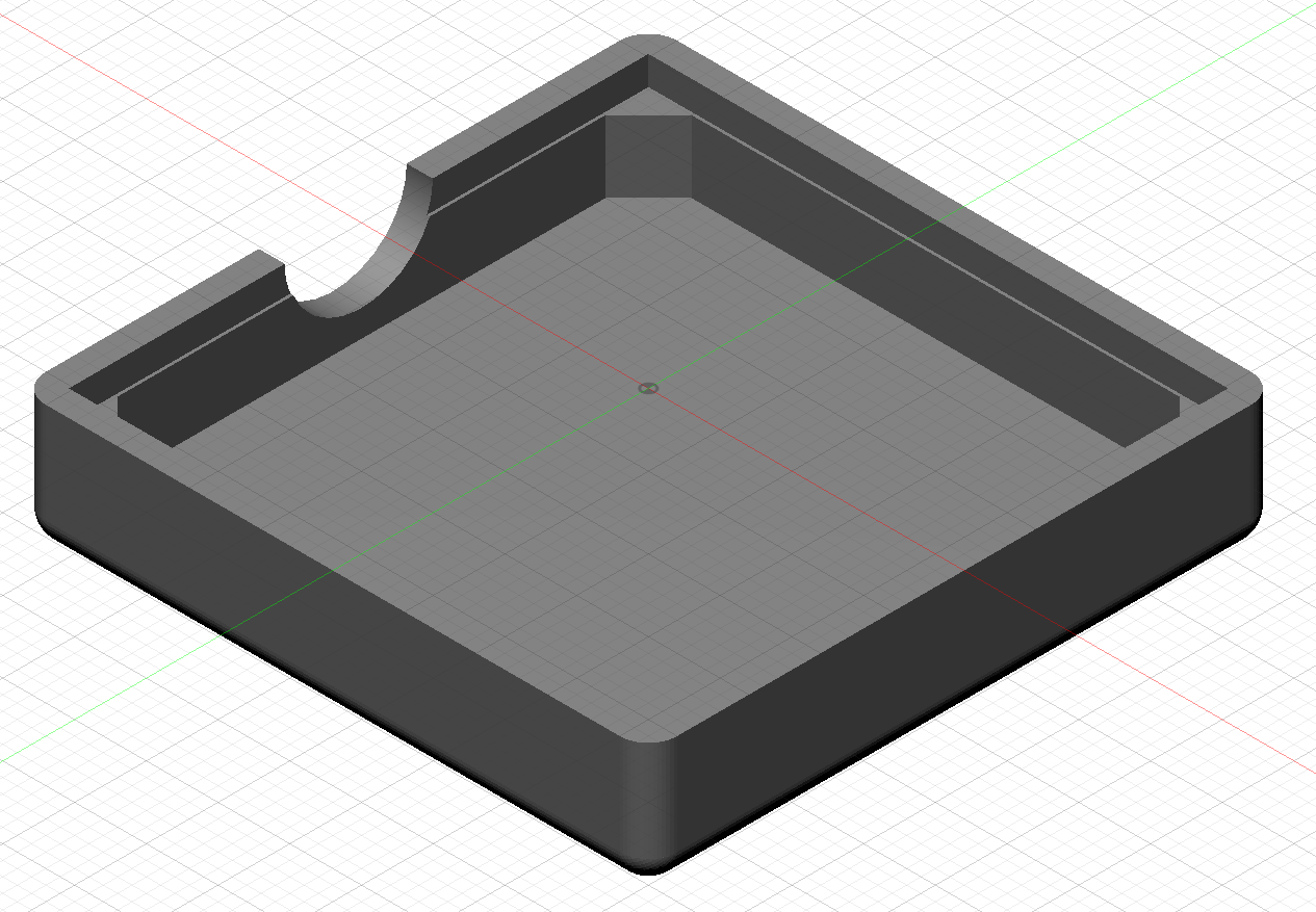 AMD CPU Case - bottom case with recess for easy removal