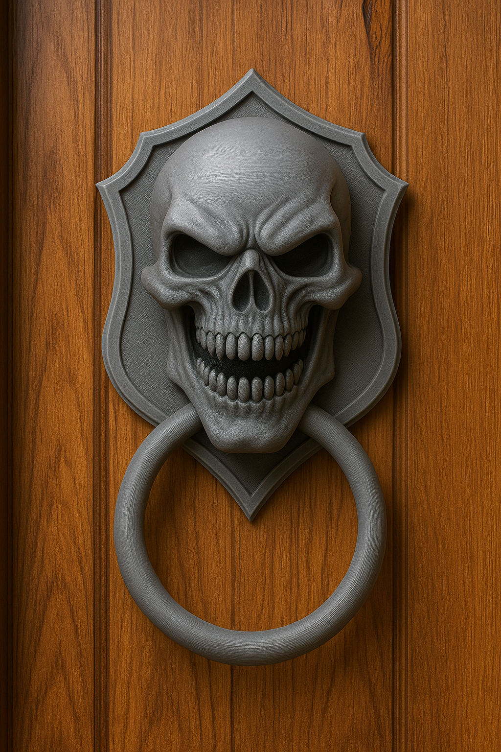 Scary skull door knocker Halloween decoration