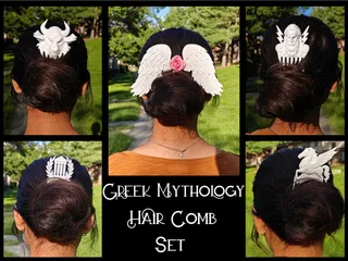 Greek Mythology Hair Combs and Pins - 5 Piece SET