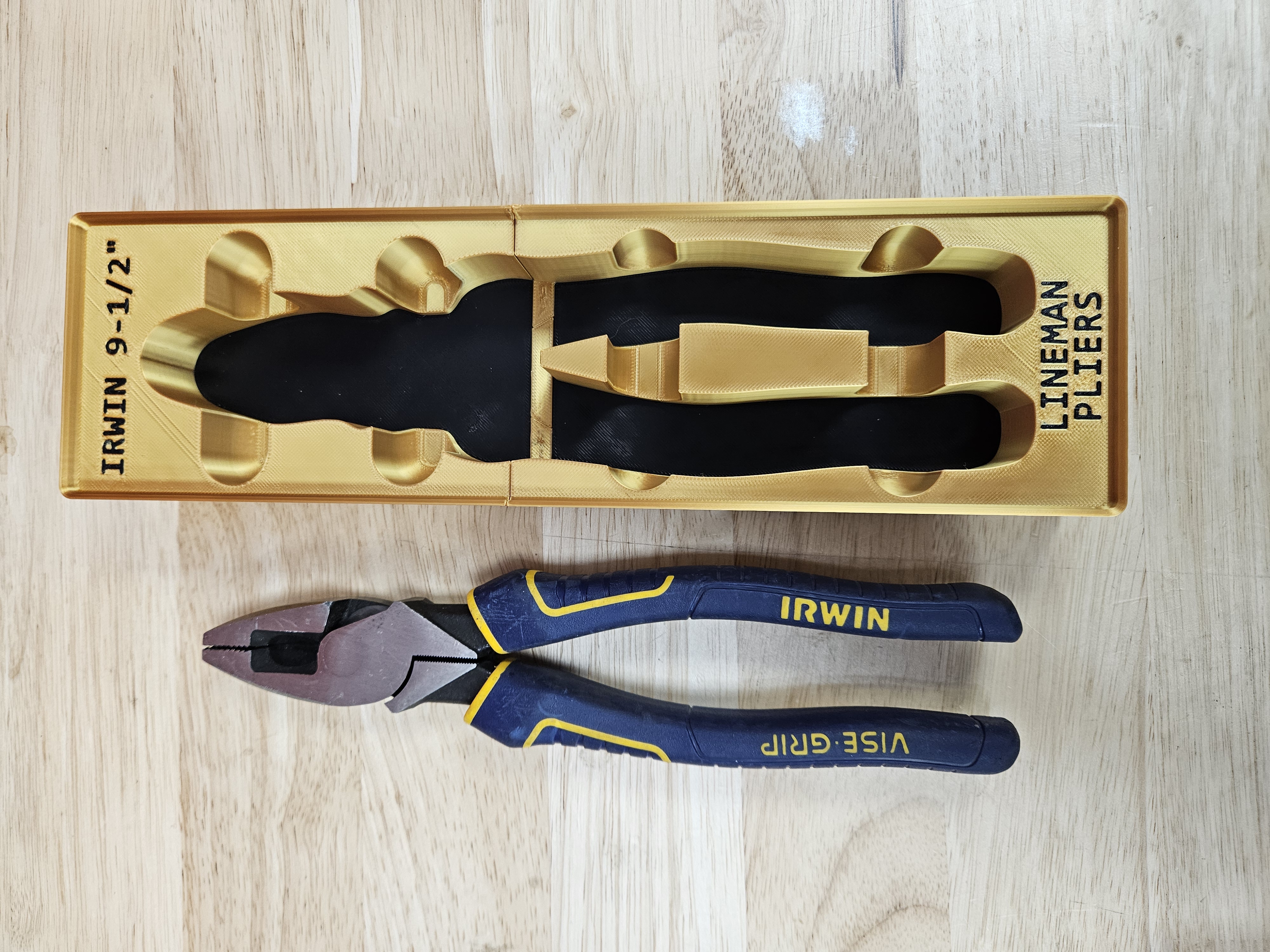 Irwin 9.5" Lineman Pliers Gridfinity — miniatura 2