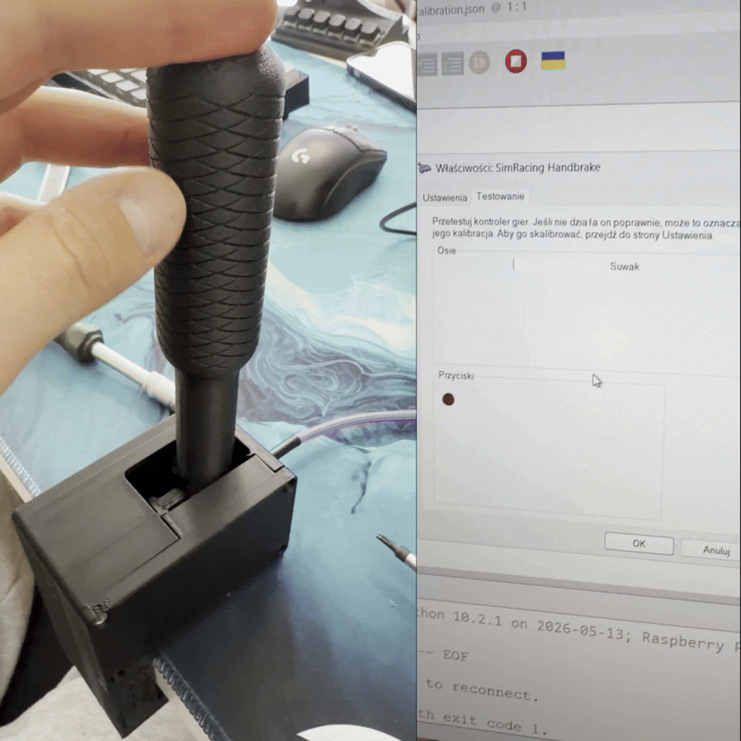 Open SimRacing Handbrake, CAD files. Cheap construction. AS5600