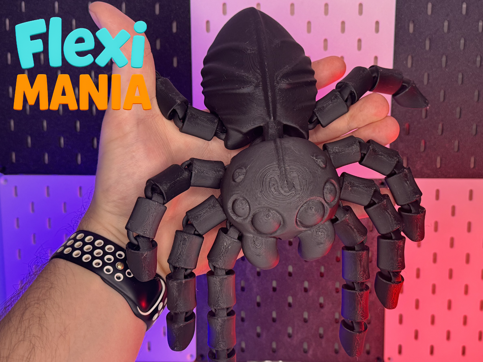Flexi XXL Spider - Massive Articulated Print-in-Place Spider – No Supports Needed