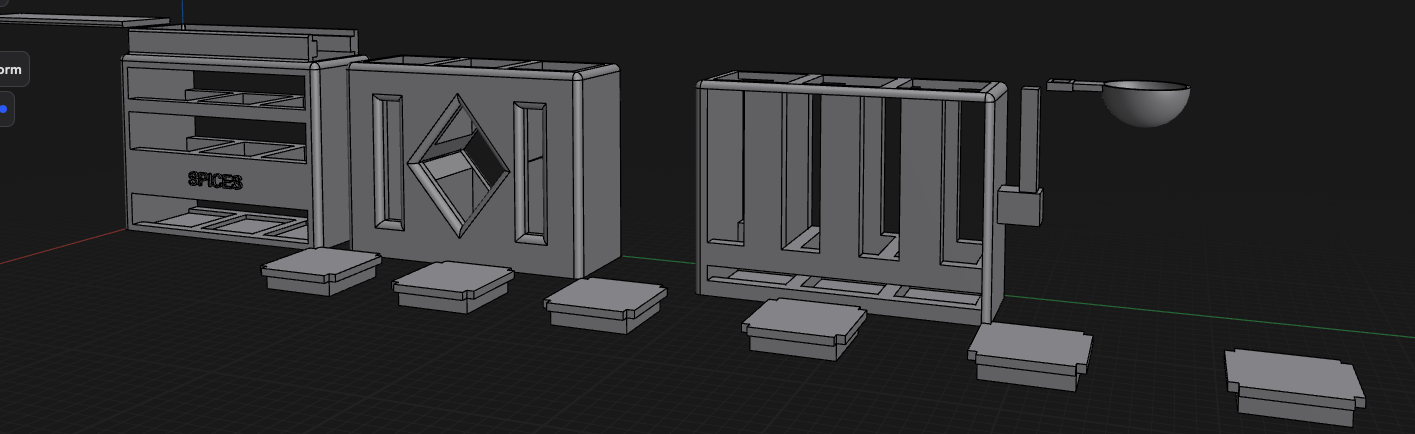 A spice rack 3D model