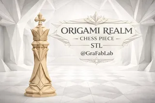 Origami Realm "King" - chess piece