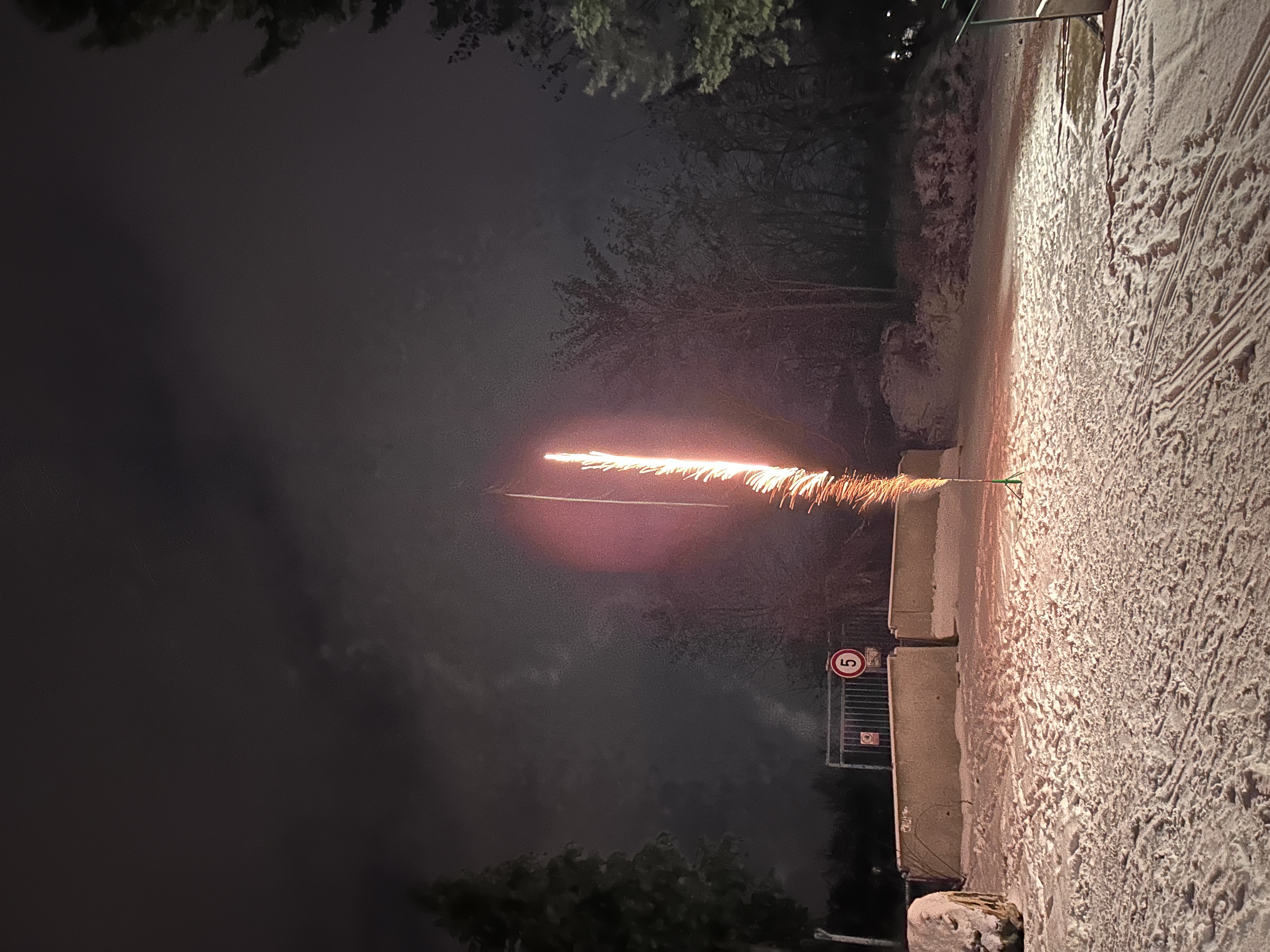 New Year Roman candle stand