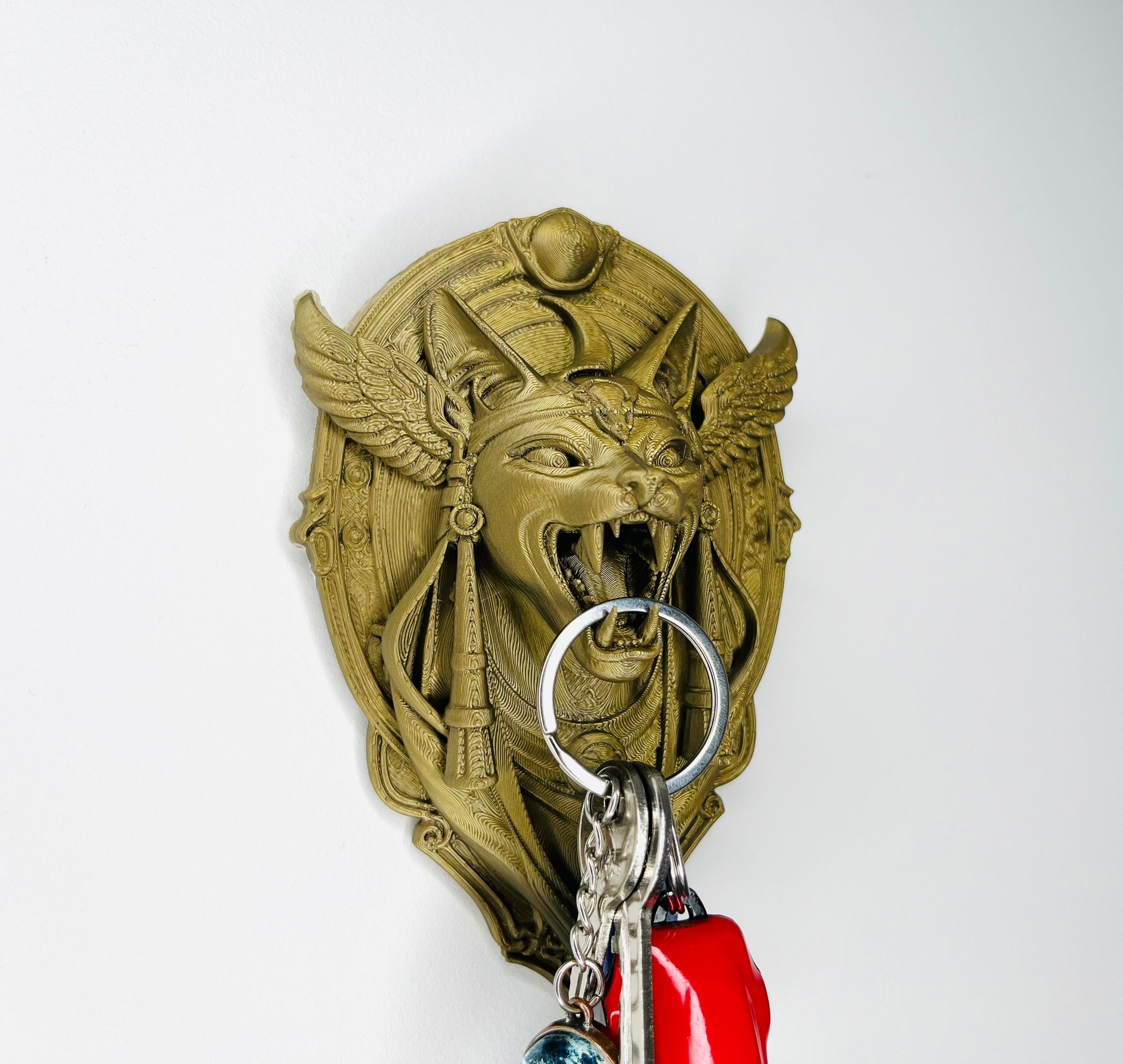 Sphynx Egyptian cat wall key organizer
