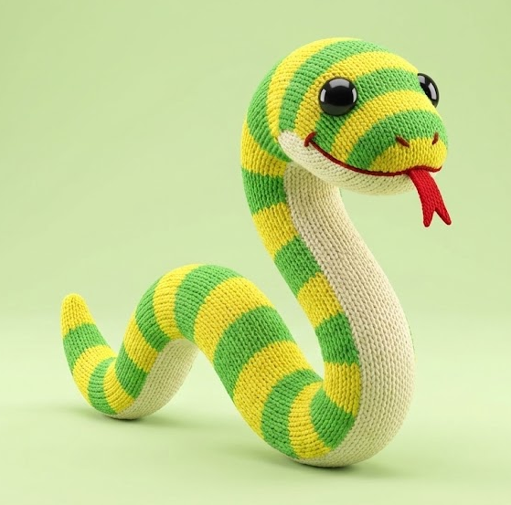 Cute Knitted Snake