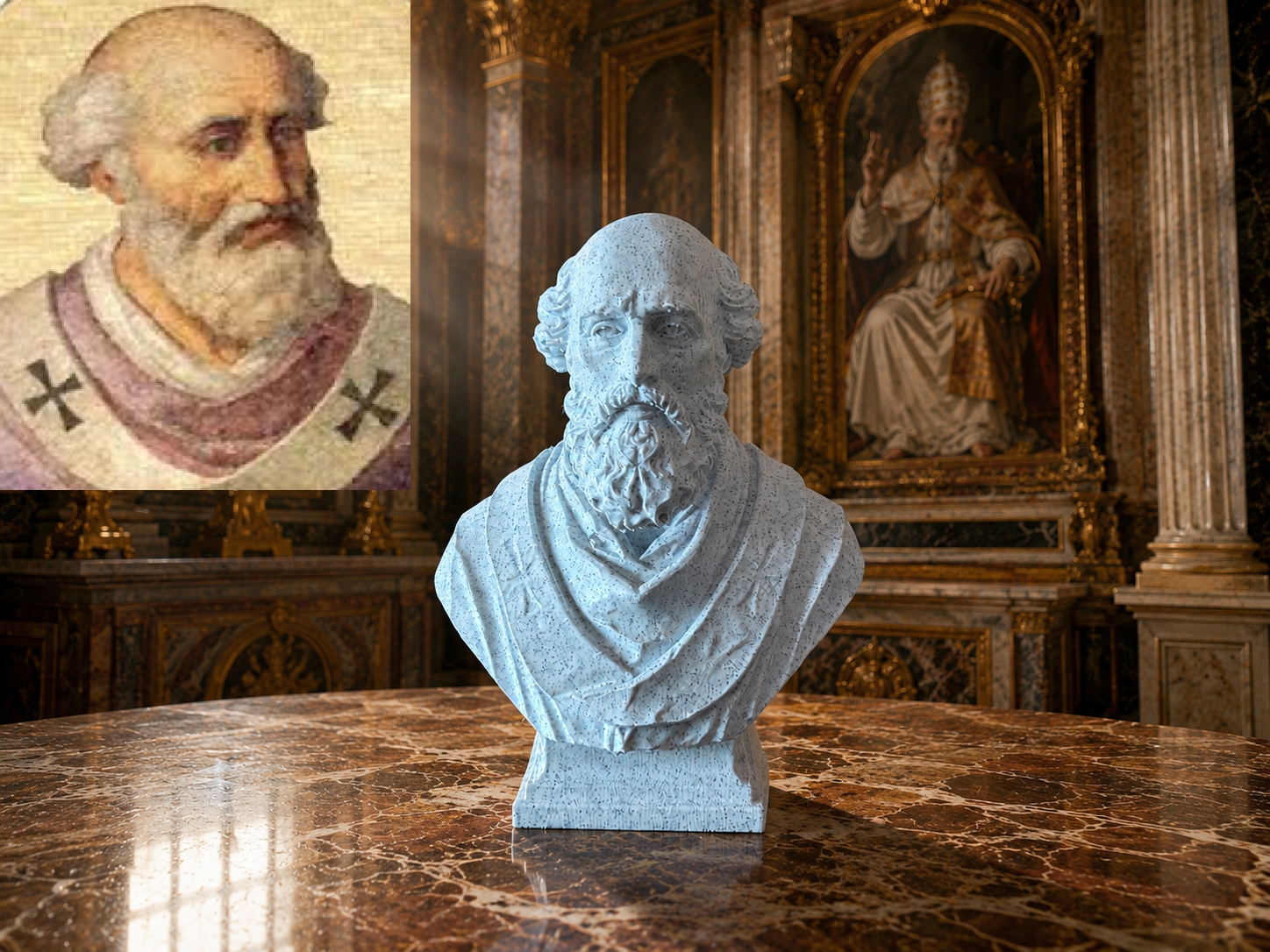 Pope Urban II (Odo of Châtillon / Eudes de Lagery) – Bust