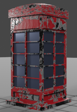 telephone booth in blender