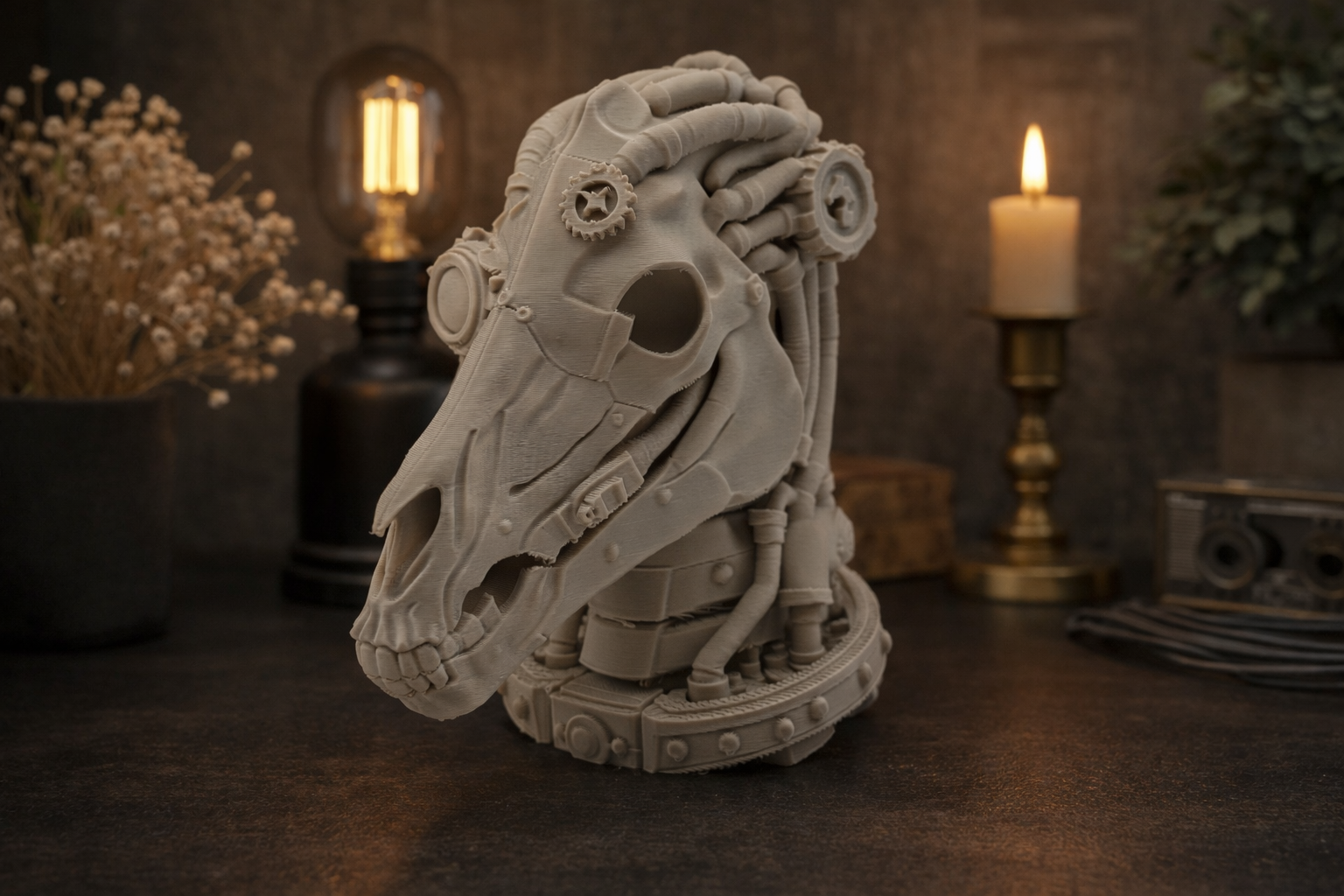 Steampunk Horse Bust