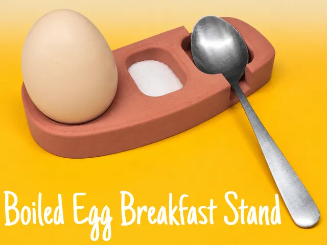 Soft Boiled Egg Breakfast Stand With Spoon And Salt Holder